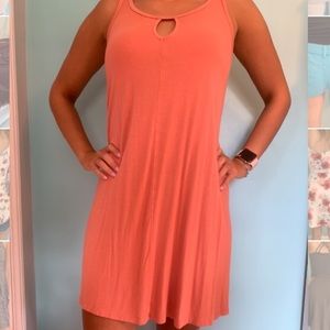 Sleeveless mini swing dress
